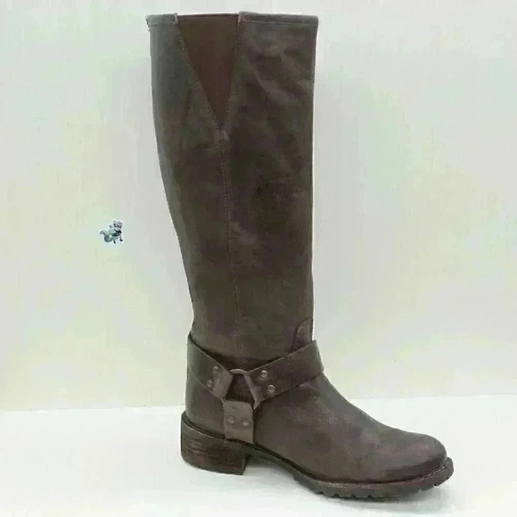 LL Bean Women's Brown Leather Rustic Harness Riding Boots Size US 6 M - Picture 4 of 12